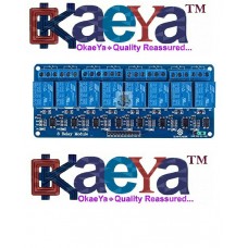 OkaeYa 8 Channel Dc 5V Relay Module for Arduino Raspberry Pi Dsp Avr Pic Arm Rc024